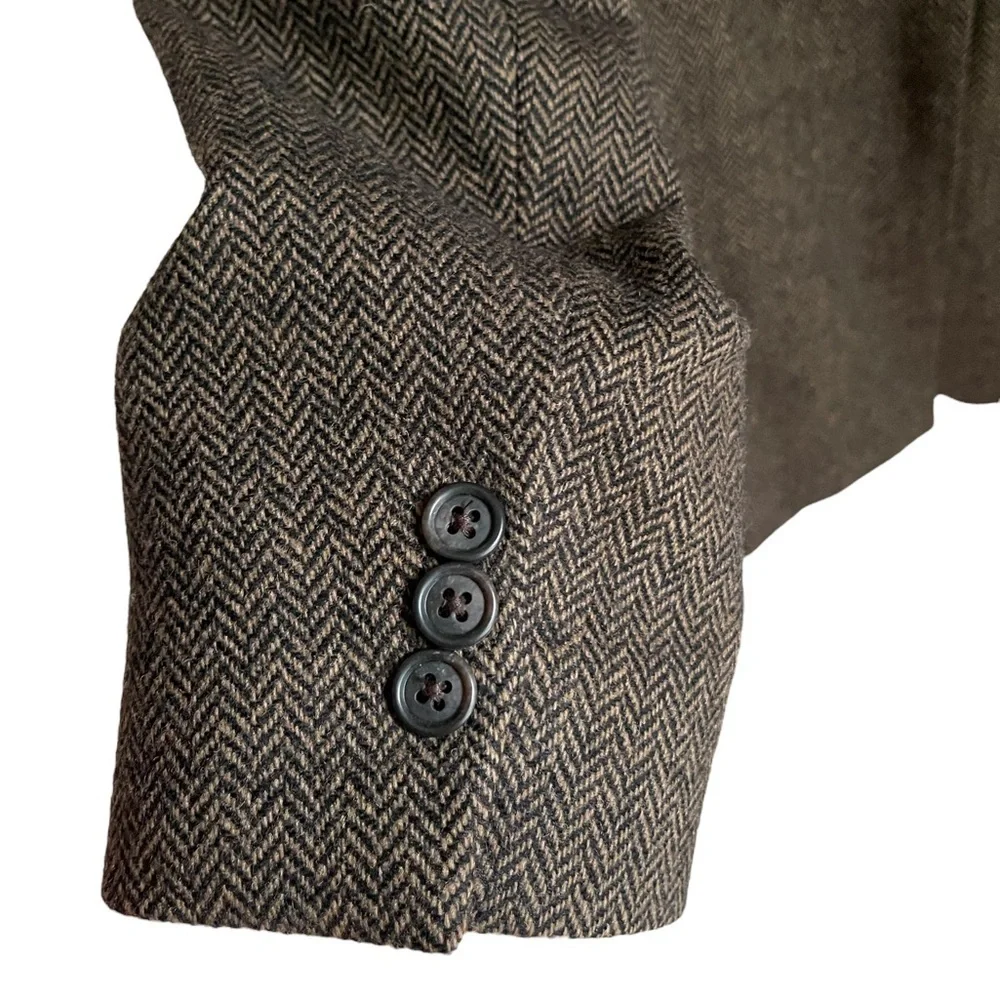 Vintage by Towncraft‎ Two Button Tweed Wool Blazer Sport Jacket Size: 42R